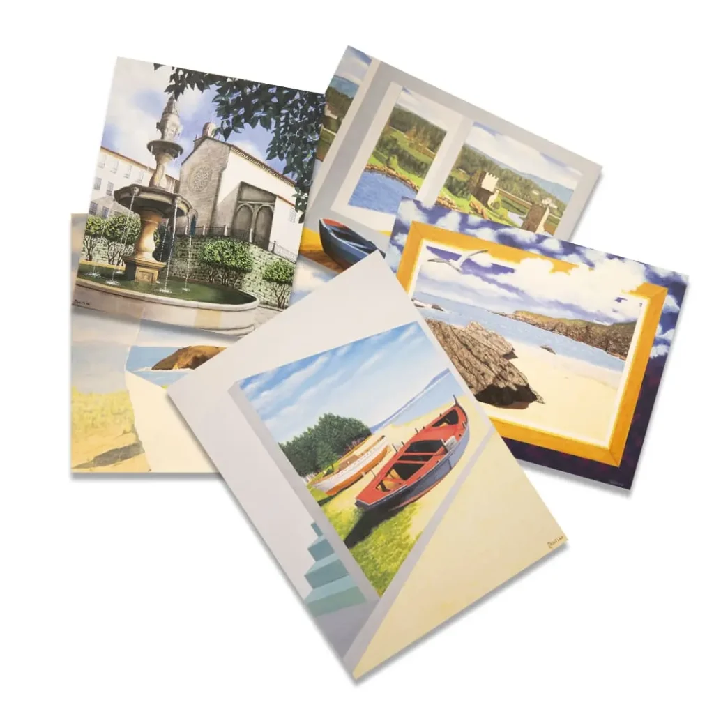 Colage de ejemplo de mis cuadros al óleo.