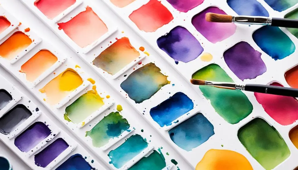 Aprender a pintar con acuarela: Ejemplo de colores pintados con acuarelas.