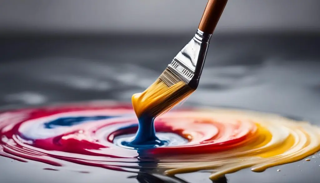 Aprender a pintar con acuarela: Imagen con un pincel mezclando colores.